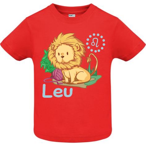 Tricou copii - Leu - Roșu