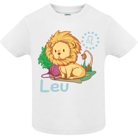 Tricou copii - Leu - Alb