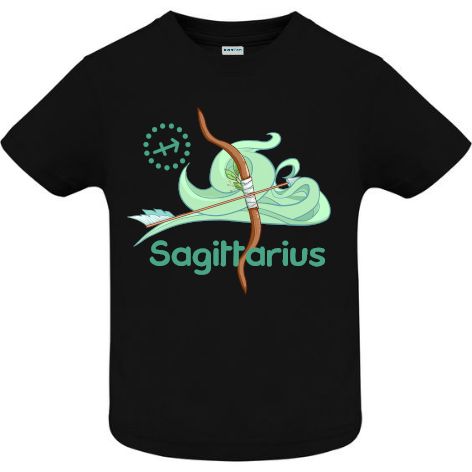 Tricou copii - Sagittarius - Negru