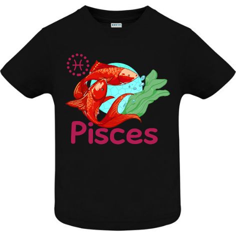 Tricou copii - Pisces - Negru