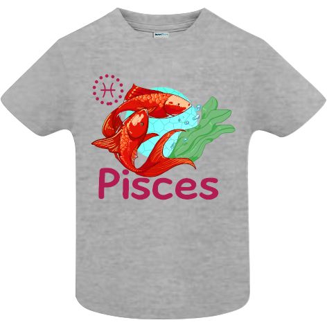 Tricou copii - Pisces - Gri sport