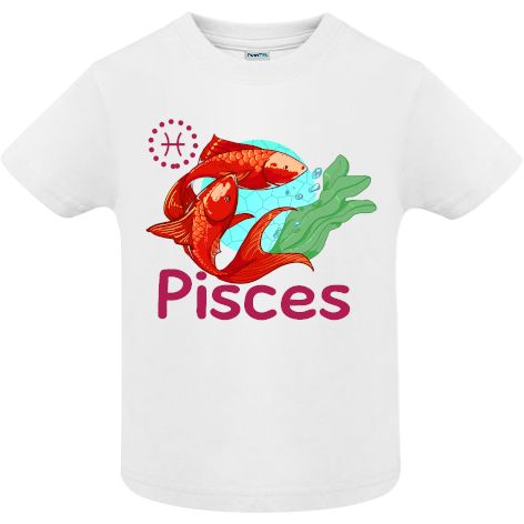 Tricou copii - Pisces - Alb