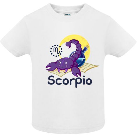 Tricou copii - Scorpio - Alb