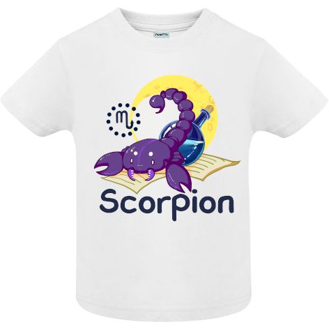 Tricou copii - Scorpion - Alb