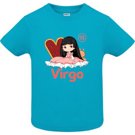 Tricou copii - Virgo - Albastru atol