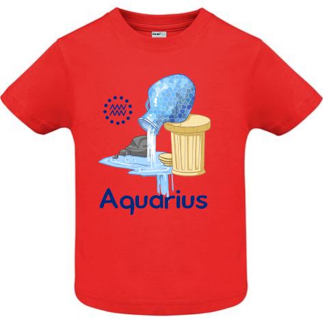 Tricou copii - Aquarius - Roșu Tricou copii - Aquarius - Roșu