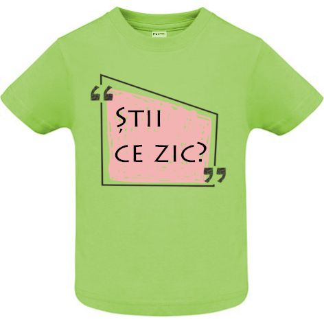 Tricou copii - Stii-Ce-Zic - Verde Tricou copii - Stii-Ce-Zic - Verde