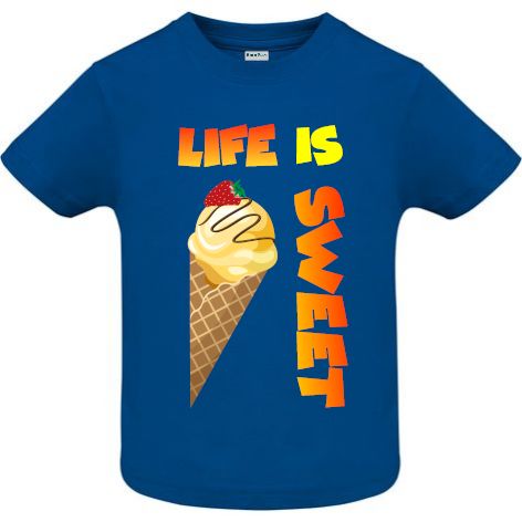 Tricou copii - Life-Is-Sweet - Albastru