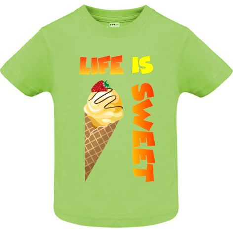 Tricou copii - Life-Is-Sweet - Verde