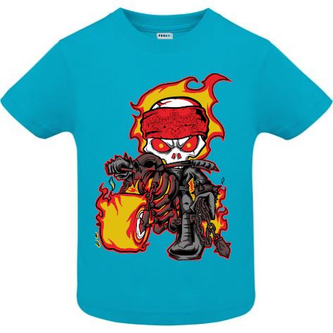Tricou copii - Flame Motor - Albastru atol