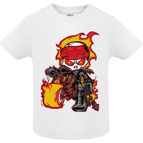 Tricou copii - Flame Motor - Alb