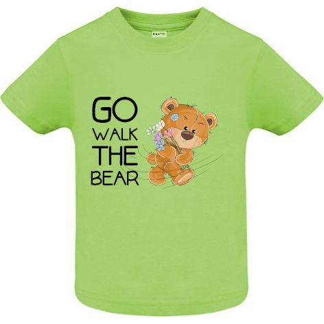 Tricou copii - Walk The Bear - Verde