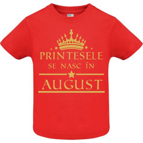 Tricou copii - Printese August - Roșu