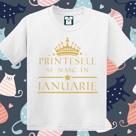 Tricou copii - Printese Ianuarie