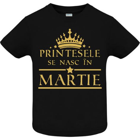 Tricou copii - Printese Martie - Negru Tricou copii - Printese Martie - Negru