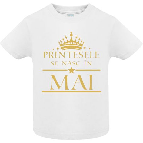 Tricou copii - Printese Mai - Alb