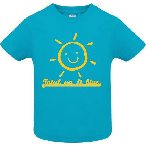 Tricou copii - Bine - Albastru atol