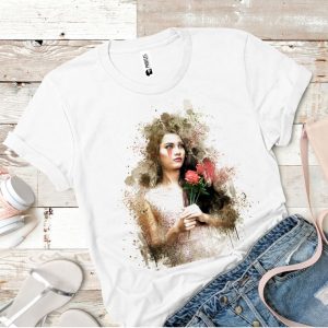 Tricou damă - Femeie cu trandafiri