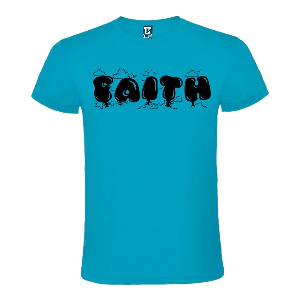 Tricou albastru atol barbati FAITH BALLON