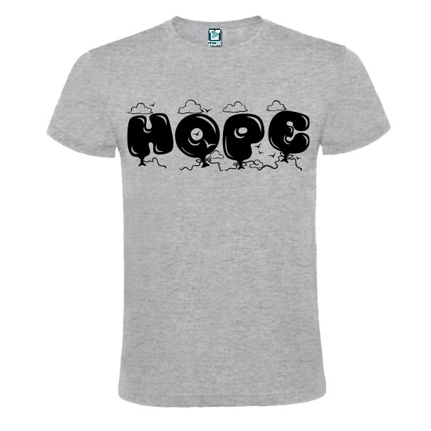 Tricou gri sport barbati personalizat cu mesaj HOPE BALLON Tricou gri sport barbati HOPE BALLON