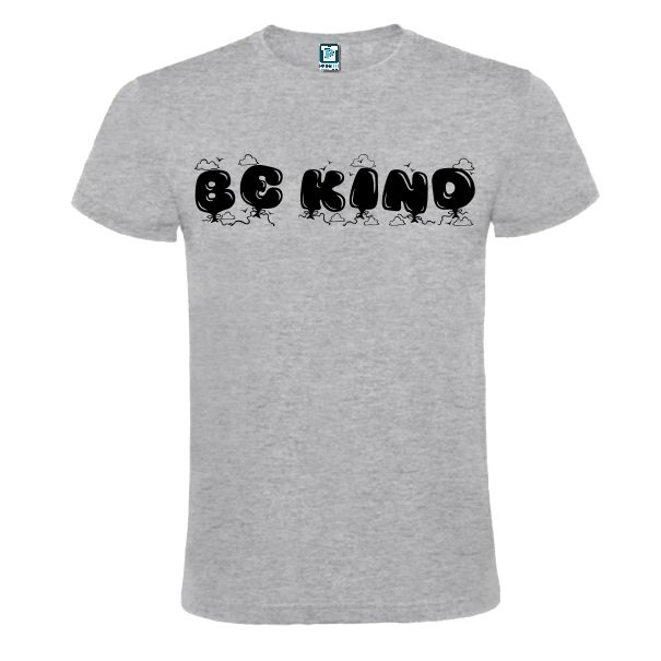 Tricou gri sport barbati personalizat cu mesaj BE KIND BALLON Tricou gri sport barbati BE KIND BALLON