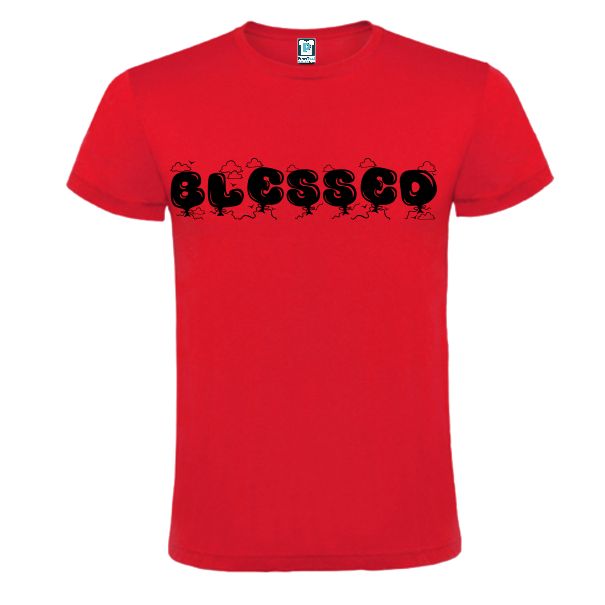 Tricou rosu barbati BLESSED BALLON