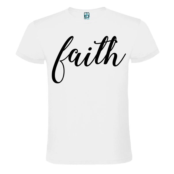 Tricou alb barbati FAITH