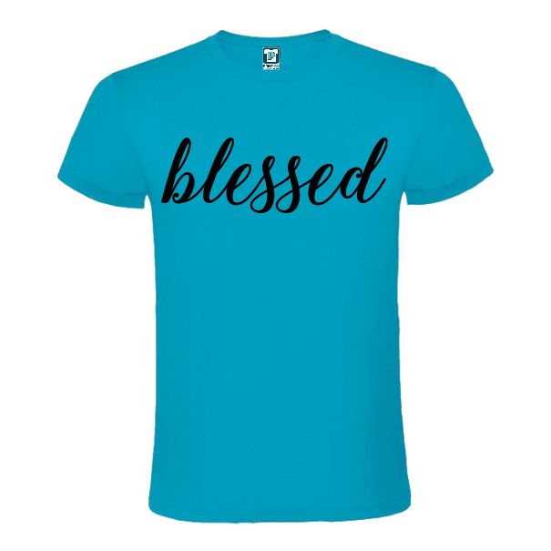 Tricou albastru atol barbati BLESSED