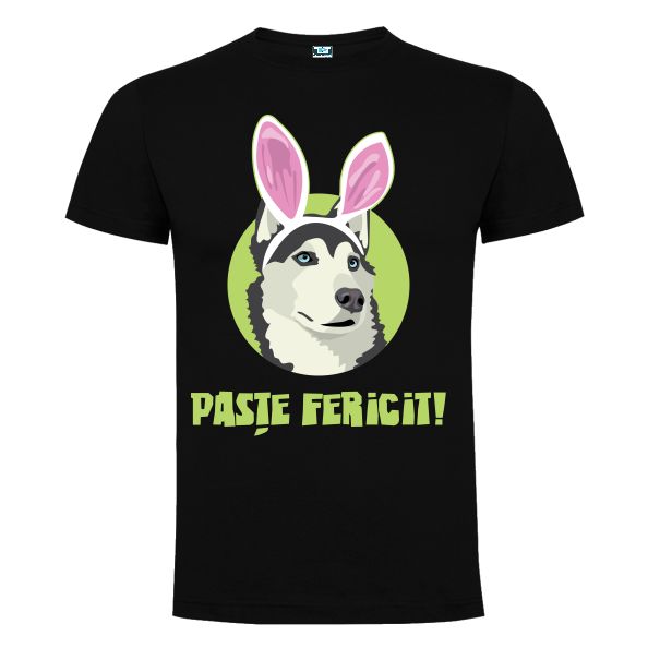 Tricou negru barbati HUSKY DE PASTE