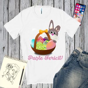 Tricou barbati IEPURAS DE PASTE CU COS