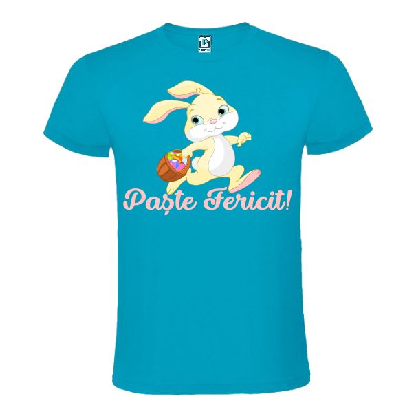 Tricou albastru atol barbati IEPURAS DE PASTE CU COSULET
