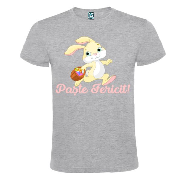 Tricou gri sport barbati IEPURAS DE PASTE CU COSULET