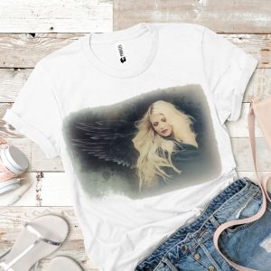 Tricou damă - Inger blond cu aripi negre
