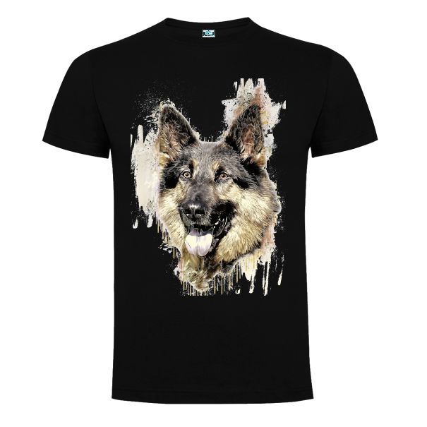 Tricou negru barbati CIOBANESC GERMAN