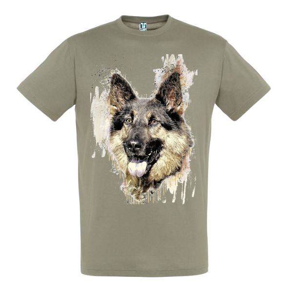 Tricou verde militar barbati CIOBANESC GERMAN