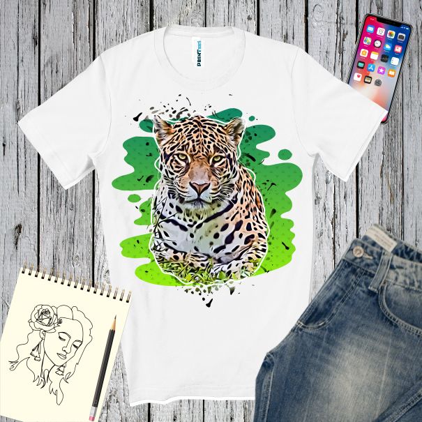 Tricou barbati LEOPARD