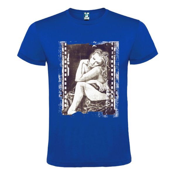 Tricou albastru barbati FEMEIE PE FILM