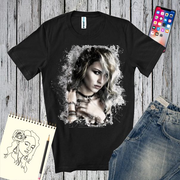 Tricouri barbati personalizate cu grafica FEMEIE MISTERIOASA Tricou barbati FEMEIE MISTERIOASA