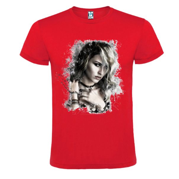 Tricou rosu barbati personalizat cu grafica FEMEIE MISTERIOASA Tricou rosu barbati FEMEIE MISTERIOASA