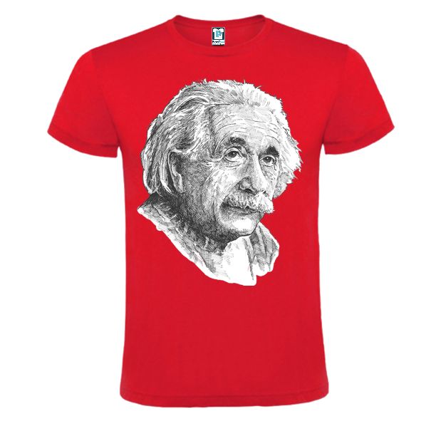Tricou rosu barbati EINSTEN PORTRET