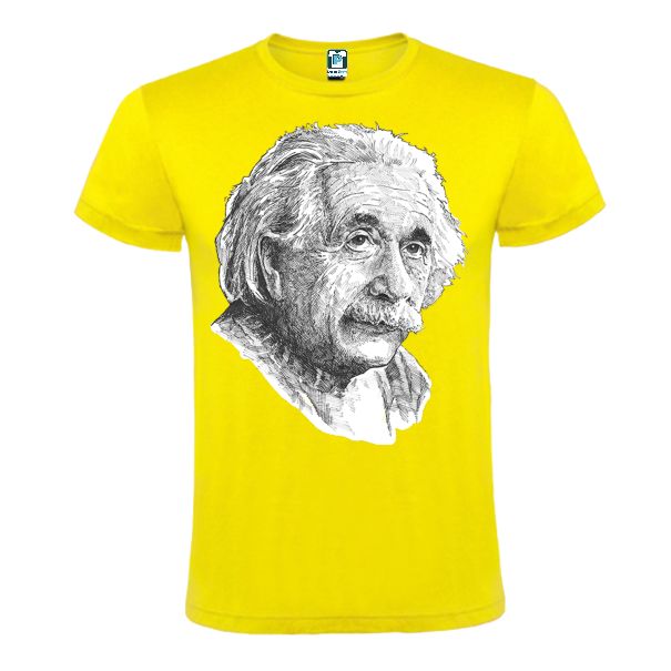 Tricou galben barbati EINSTEN PORTRET