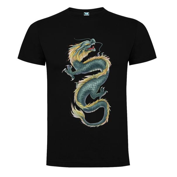 Tricou negru barbati DRAGONUL CHINEZESC DE APA