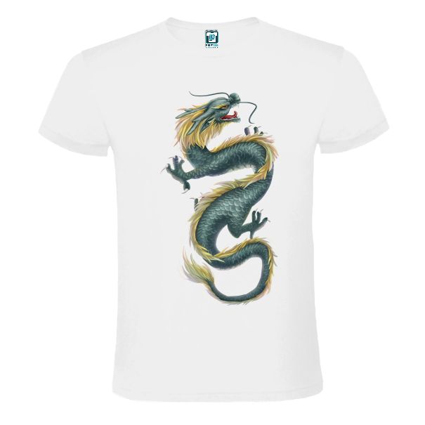 Tricou alb barbati DRAGONUL CHINEZESC DE APA