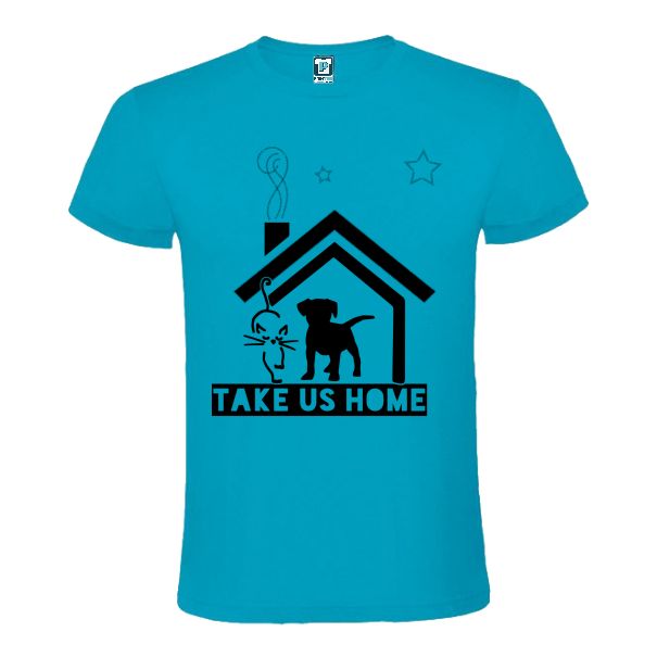 Tricou albastru atol barbati TAKE US HOME