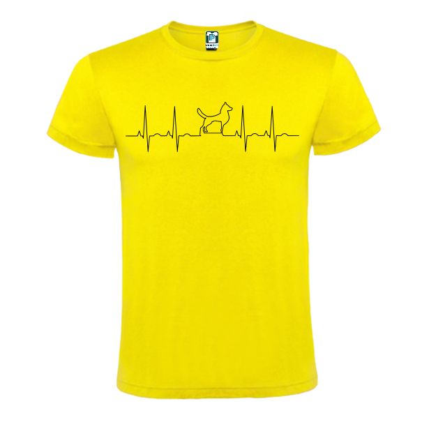 Tricou galben barbati DOG EKG