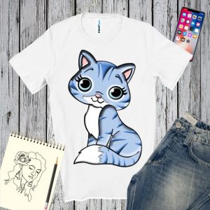 Tricou barbati - Blue Kitty