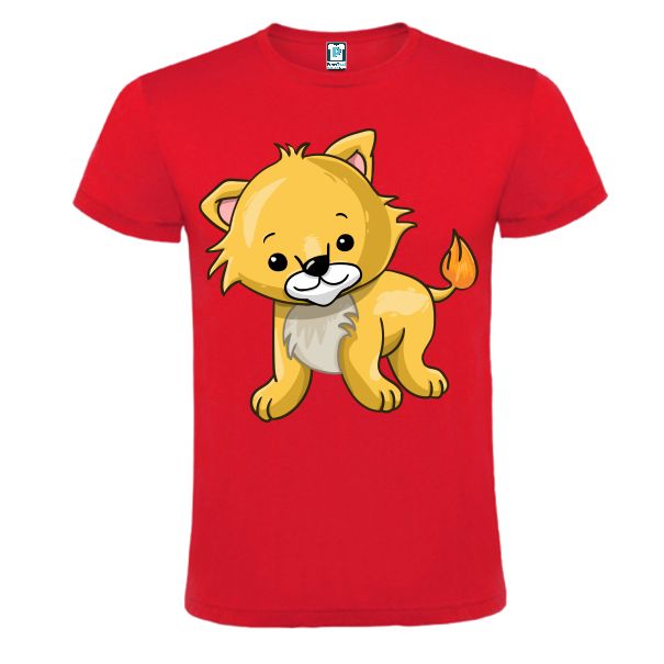 Tricou rosu barbati - Micul Leu