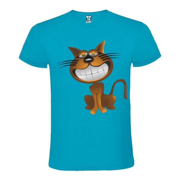 Tricou albastru atol barbati - Smiling Cat