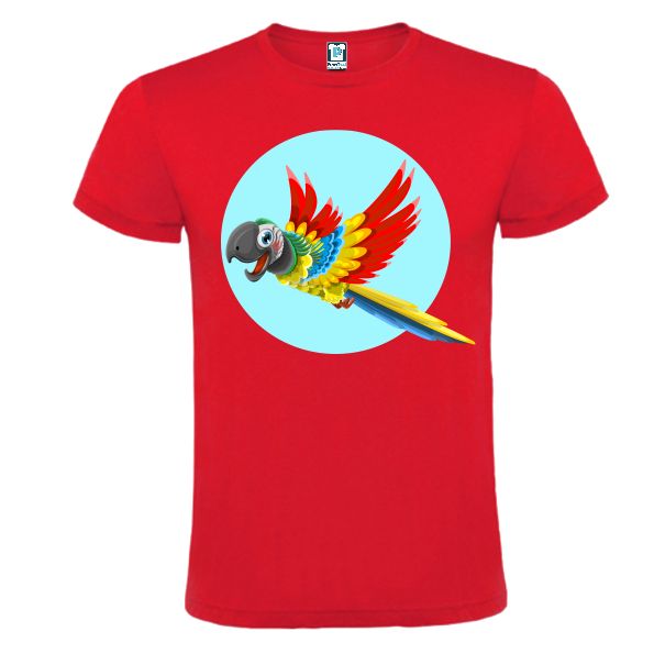 Tricou rosu barbati - Flyng Parrot