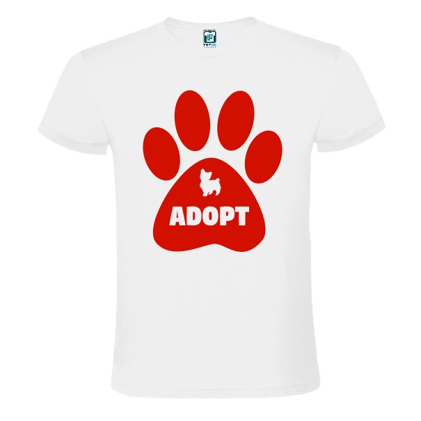 Tricou alb bărbați Adopt a Pet
